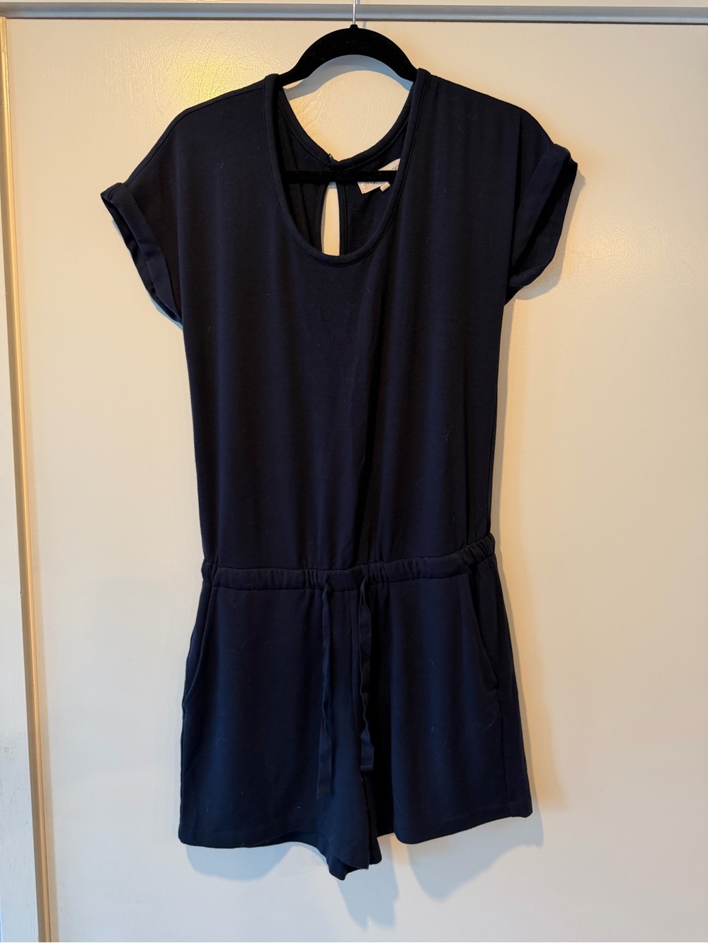 Loft Casual Navy Drawstring Romper